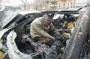 В Одессе сгорела машина главы фракции «Фронта змин»