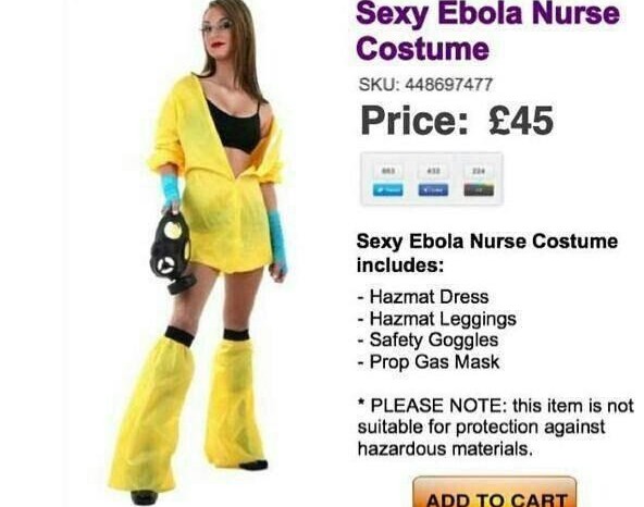В Британии продают сексуальный костюм медсестры, лечащей от Эболы