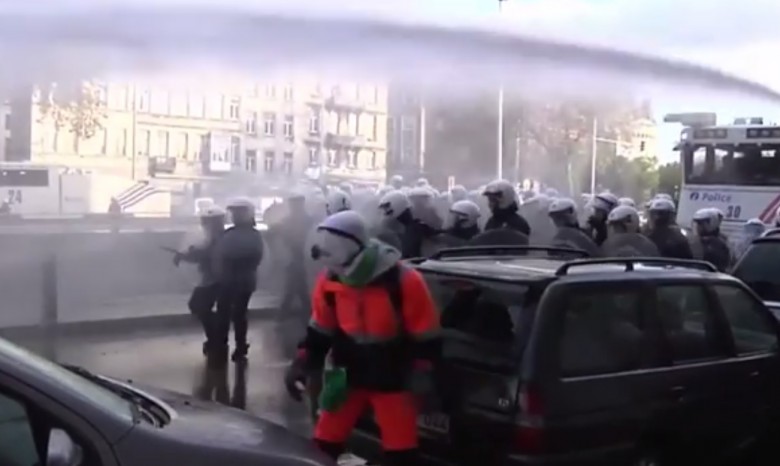 В Бельгии акция протеста закончилась боями с полицией