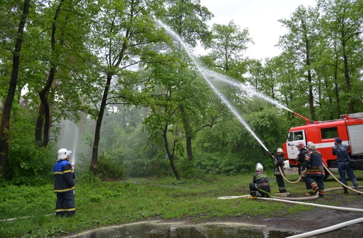6 пожарных машин тушили лес под Киевом (ФОТО)