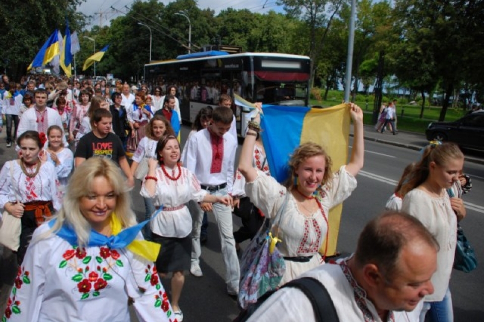 На День независимости Киев ожидает всеукраинский «Парад вышиванок»