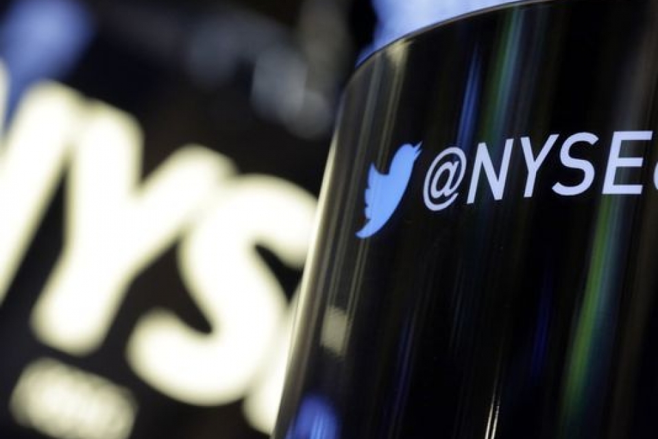 Акции Twitter в первые минуты торгов взлетели на 80%