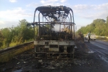 Сгорел автобус, ехавший из Ялты в Днепропетровск