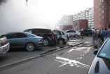 В Киеве ночью подожгли пять машин