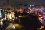 Ночью в центре Киева собрались сторонники евроинтергации