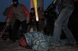 На Грушевского полностью сожгли кордон из техники