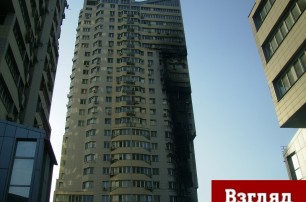 ФОТО: В киевском небоскребе обгорели 18 этажей