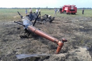 В Херсонской области упал и сгорел вертолет