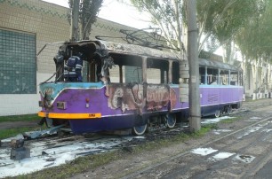 В Одессе сгорел еще один трамвай
