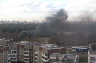 В Москве упал вертолет