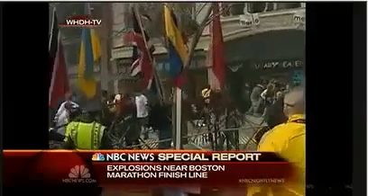 Видео взрывов во время марафона в Бостоне
