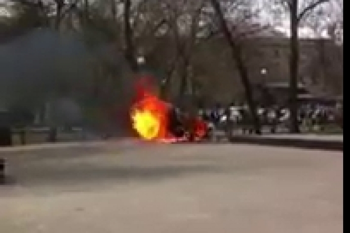 В центре Киева взорвалась автокофейня