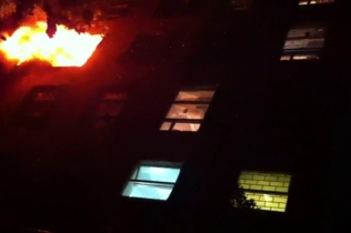 ВИДЕО: Пожар в общаге КПИ