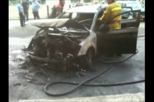 На Закарпатье сожгли машину активиста «Дорожного контроля» 