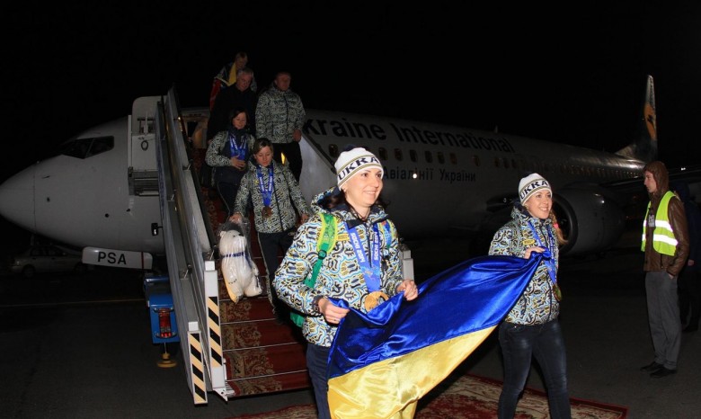 Сборная Украины вернулась с Олимпиады в Сочи