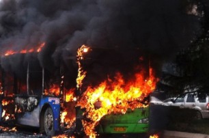 В Китае в автобусе сгорели 10 человек