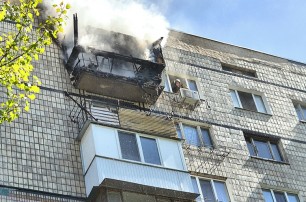 На Куреневке в Киеве загорелась девятиэтажка