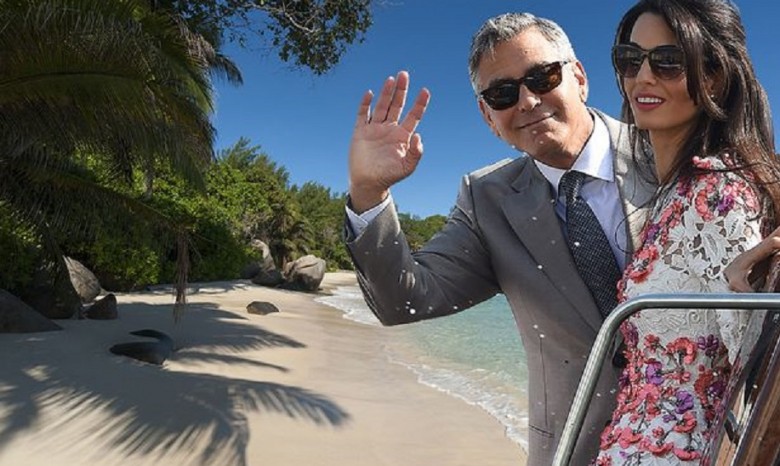 Джордж Клуни с женой отправились в медовый месяц