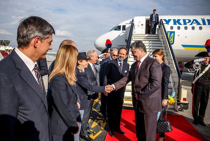 Петр Порошенко прибыл в Милан