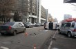 В центре Киева попала в ДТП и перевернулась машина «скорой помощи» (ФОТО)