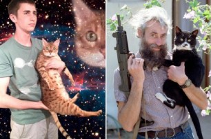 Самые ужасные фотографии мужчин с котиками