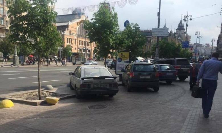В Киеве проучили автомобильных хамов