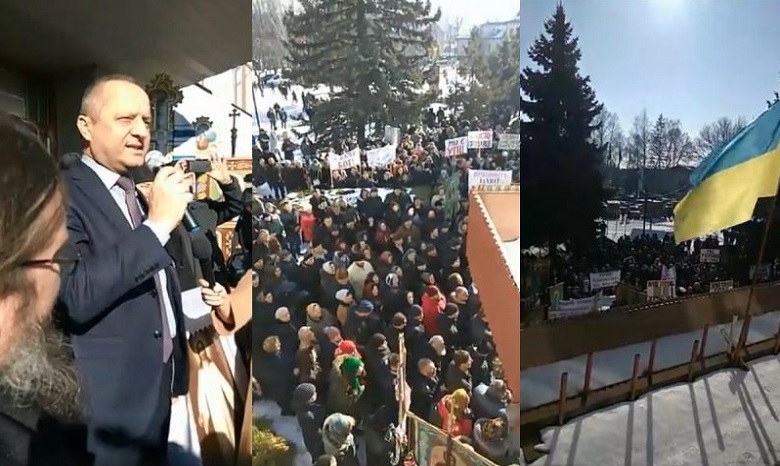 Верующие Буковины выразили протест против захватов храмов УПЦ