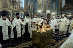 Православные помолились о детях, погибших при пожаре в торговом центре «Зимняя вишня»