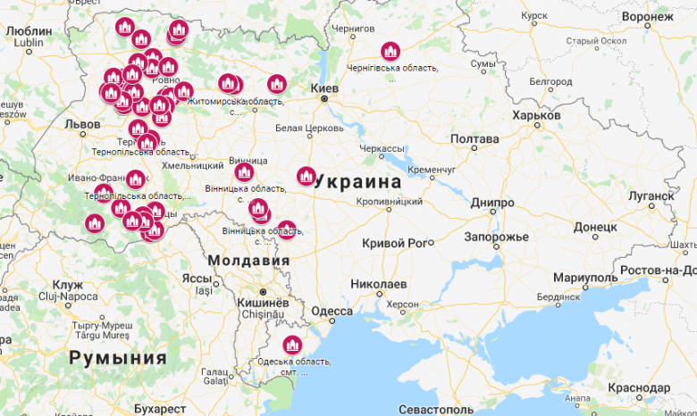 В УПЦ создали интерактивную карту захватов храмов
