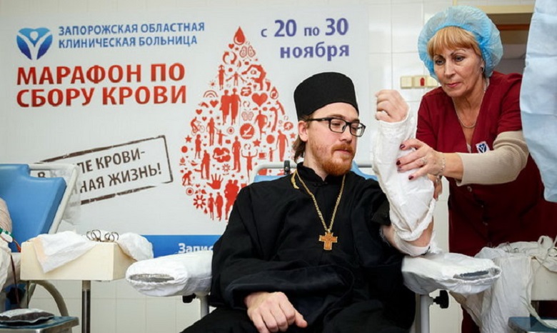 В УПЦ проводят акцию ко Всемирному дню донора «Капля сильной крови»