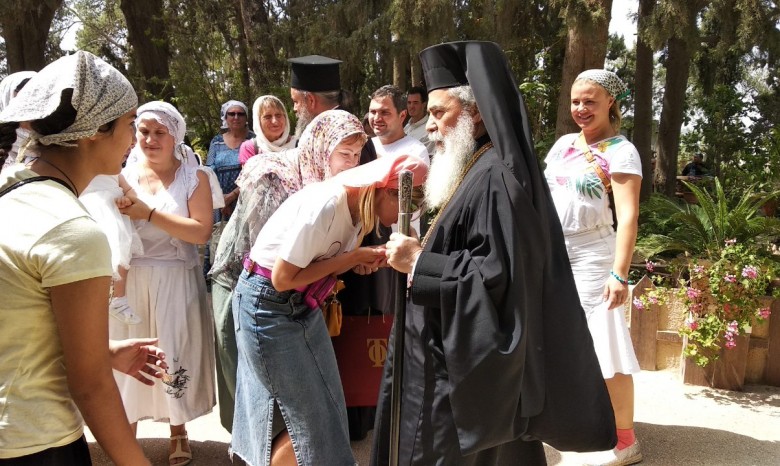 Паломники из Украины встретили праздник Вознесения на Елеонской горе в Иерусалиме