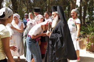 Паломники из Украины встретили праздник Вознесения на Елеонской горе в Иерусалиме