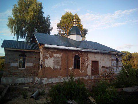 Община захваченного храма села Оленовка на Черниговщине строит новую церковь