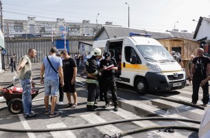 При пожаре на рынке «Юность» в Киеве пострадала продавец