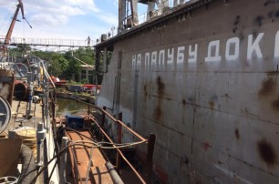 На судостроительном заводе в Николаеве загорелся корабль