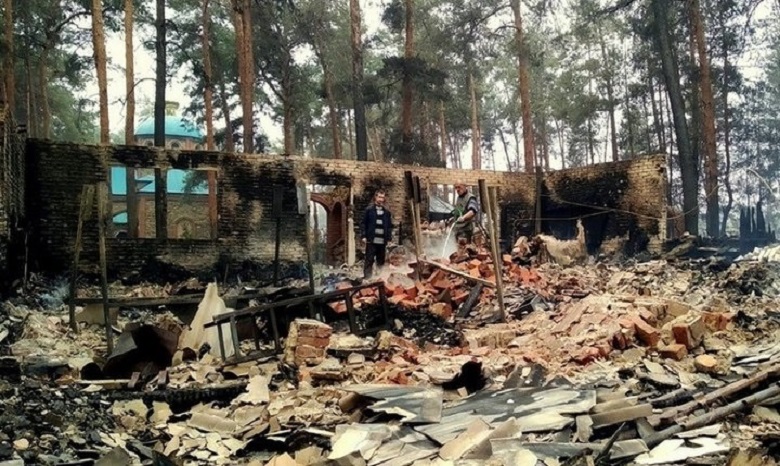 УПЦ начала сбор для пострадавших от лесных пожаров на Луганщине