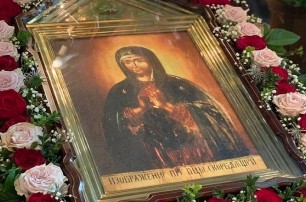 На Черниговщине верующие УПЦ почтили чудотворную Прилуцкую икону Богородицы