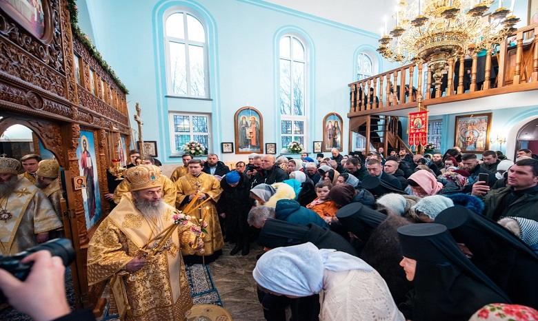 Предстоятель УПЦ освятил новый храм в киевском монастыре