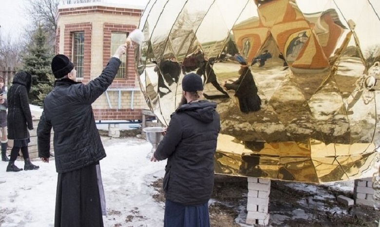 На Харьковщине освятили крест и купол для храма УПЦ