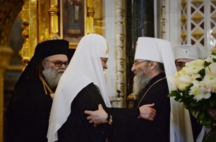 Предстоятель УПЦ поздравил Патриарха Кирилла с 13-летием интронизации